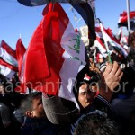 Demonstrators supporting Iraqi Prime Minister Nuri al-Maliki rally at Baghdad's Tahrir Squre. (© Prashant Rao)